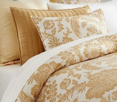 Pottery Barn Arista Medallion Palampore Duvet Cover Praline Wheat (Full/Queen)-image