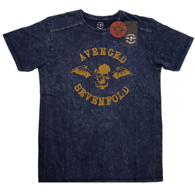 Avenged Sevenfold - Logo Dip Dye - Navy Blue t-shirt-image
