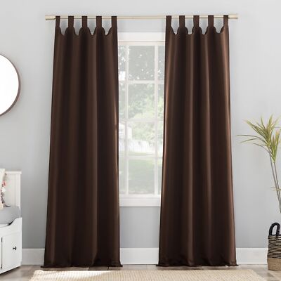 Sun Zero Easton Energy Saving Blackout Tab Top Curtain Panel 40
