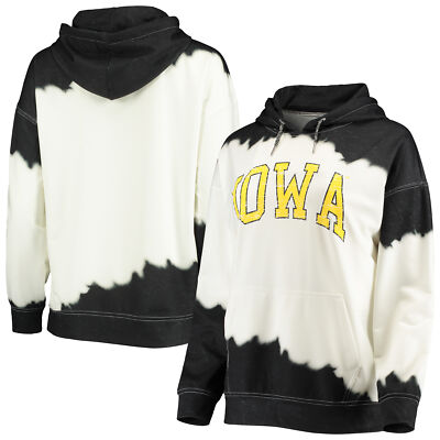 Women's Gameday Couture White/Black Iowa Hawkeyes For the Fun Double Dip-Dyed-image