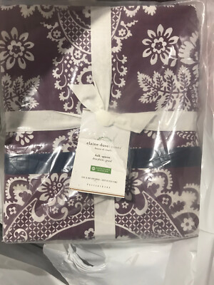 Pottery Barn Elaine Duvet Cover Lavender Blue Full/Queen (NO SHAMS) -image