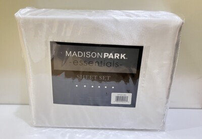 Luxury 6pc White Satin Wrinkle-Free Luxurious Sheet Set - QUEEN-image