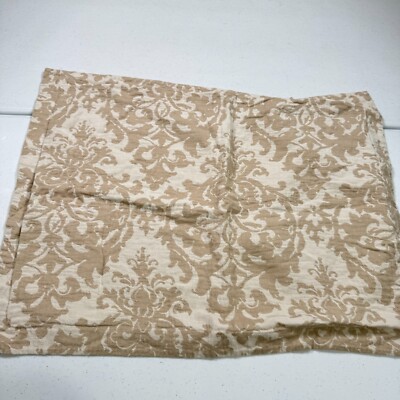 pottery barn pillowcase sham standard brown floral cotton blend modern-image