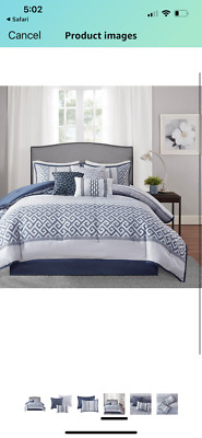 Madison PARK MP10-636 7-Piece Serene Comforter Set - Green, Queen Size-image