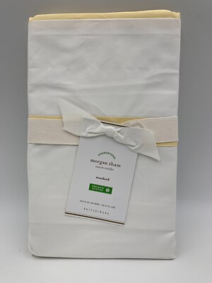 Pottery Barn Morgan Sham White Yellow Standard #H621-image