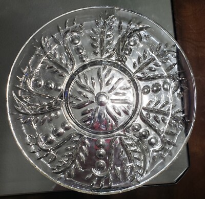 Vintage Pressed Glass Platter Chip and Dip-image