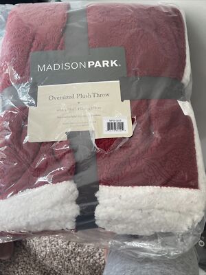 Madison Park Elma Oversized Textured Plush Throw 60x70-image