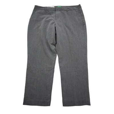 Dip Pants Womens 16 Gray High Rise Capri Plus Straight Leg Pocket Curvy Fit-image