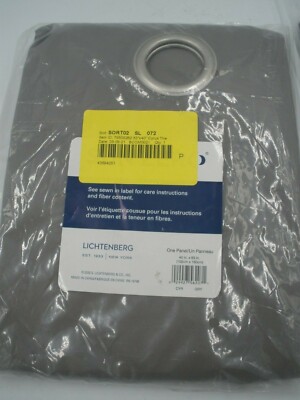 LICHTENBERG  Energy Efficient Grommet Curtain One Panel Gray 40