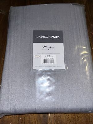 Madison Park Harper Solid Crushed Window Scarf Sheer for Draping Curtain Deco-image