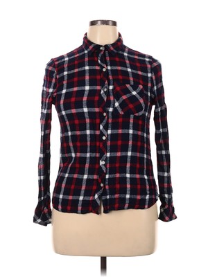 Dip Women Red Long Sleeve Button-Down Shirt XL-image