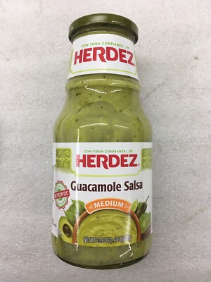HERDEZ Medium Guacamole Salsa Large Jar Avocado Dip Sauce - 23.6 oz.-image