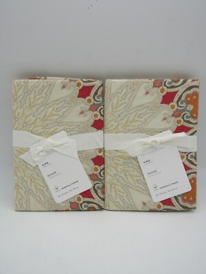 Pottery Barn Valencia Percale Shams Set Of 2 King Multi #C152-image