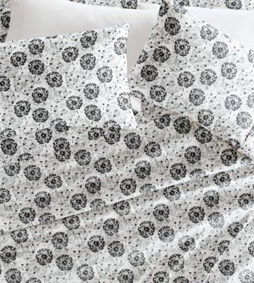 4 Piece Queen Bedding Sheet Set (Gray Floral) - Sleep Better Than Ever with T...-image