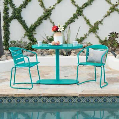 Santa Monica Outdoor Finished Iron Bistro Set-image