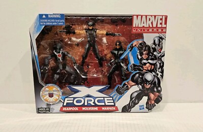 Hasbro Marvel Universe X-Force 3-Pack Deadpool Wolverine Warpath *NICE BOX* 3.75-image