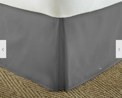 ienjoy Home Premium Collection Pleated Bed Skirt, Twin, Gray-image