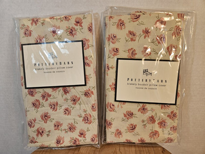 Pottery Barn Blakely Boudoir Pillow Covers NWT 100% Cotton Made In India-image