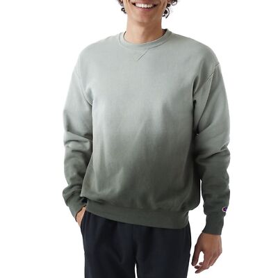 Champion Unisex Dip Dye Long Sleeve Crewneck Sweatshirt Black Ombré Large NWOT-image