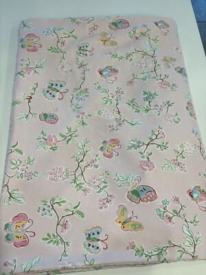 Pottery Barn Kids Vintage Olivia Pink Butterfly Twin Sized Duvet Cover-image