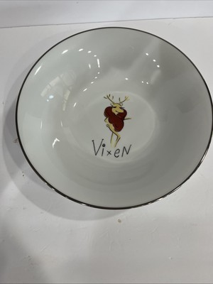 Potterybarn REINDEER 10''Large Salad Serving Bowl VIXEN-image