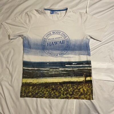 Spunk Sports Shirt Mens Large Short Sleeve Multicolor Athletic Casual -image