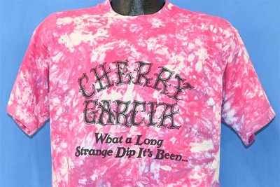 vintage 90s BEN & JERRYS CHERRY GARCIA LONG STRANGE DIP SPOOF TIE DYE t-shirt L-image