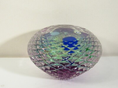 1999 GES GLASS EYE STUDIO MUSHROOM SHAPED PAPERWEIGHT - RARE-image