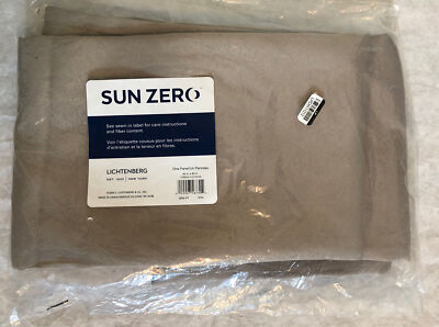 Sun Zero Easton Blackout Rod Pocket Curtain Panel Stone Brown Size: 40”W x 84”L-image