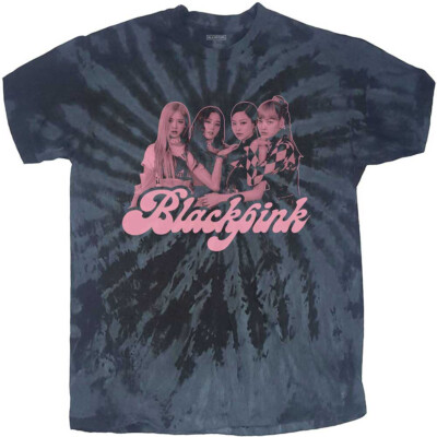 BlackPink - Photo Dip Dye - Black t-shirt-image