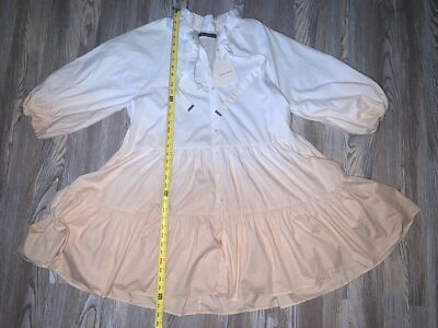NWT Magali Pascal Soleil Dip Dyed lined 100% cotton dress MSRP $395 Women’s L-image
