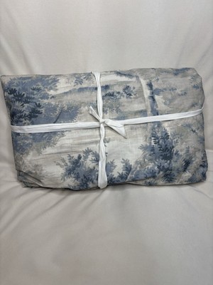 pottery barn Jardin Toile Duvet Cover -Blue -King In EXCELLENT CONDITION!!-image