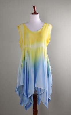 WATERCOLOUR Dance Wear Airy Dip Tye Dye Tank Dress Size Medium / Large-image