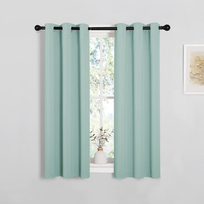 Thermal Insulated Curtains, Blackout Draperies, Window Treatment, Solid Grommet-image