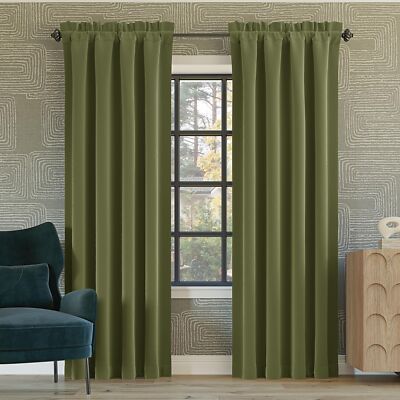 Sun Zero Oslo Theater Grade Extreme 100% Blackout Rod Pocket Curtain Panel,-image