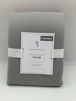 Pottery Barn Kids Solid Microfiber Dream Puff Sham Standard Gray #6912K-image