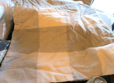 Pottery Barn Bryce PILLOW COVER 24 gray grey sherpa back  New -image