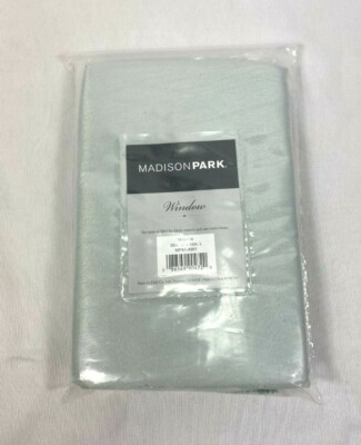 Madison Park Blue Window Rod-Pocket Waterfall Valance, 38