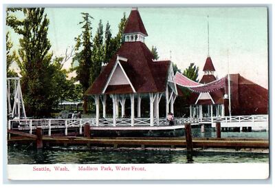 c1910 Madison Park, Water Front Seattle Washington WA Unposted Postcard-image