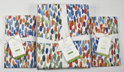 Pottery Barn Annabel Watercolor Dot King Duvet Cover  2 Euro Pillow Shams NEW-image