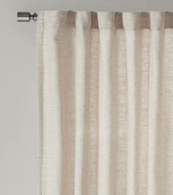 Madison Park Beals Faux Linen Rod Pocket Back Tab 95