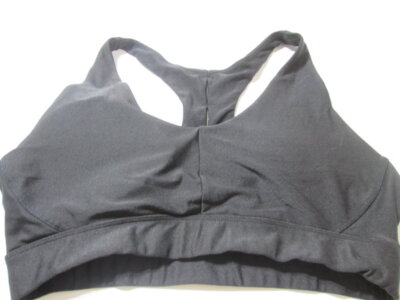 Dip Sport Bra Size XXL Black Wireless Lined Racerback Pullover Activewear-image