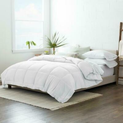 ienjoy Home COMFORTER-Full & QUEEN-WHITE All Weather Down Alternative-image