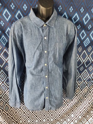 Dip XXL Blue Men Button-up Shirt Chest 49