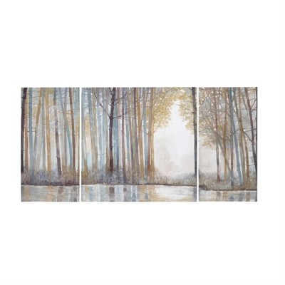 MADISON PARK Wall Art Living Room Décor - Triptych Scenery Watercolor Canvas,...-image