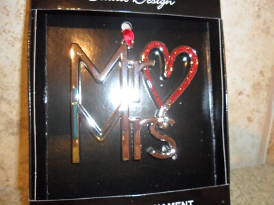 Regent Square Studio Design Mr & Mrs  Metal Silver Collectible Ornament -image