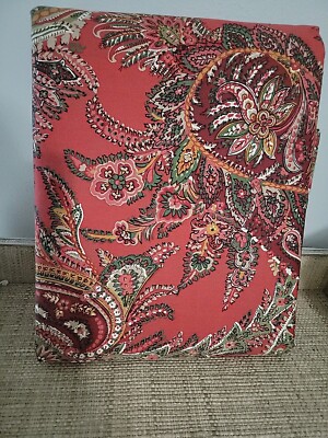 Pottery Barn Caroline Paisley KING Duvet Cover Red/Green Christmas -image