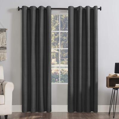 Sun Zero Columbia Thermal Insulated 100% Blackout Grommet Curtain Single Panel-image