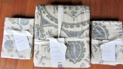 Pottery Barn LILAH SUZANI Full/Queen Embroidered Duvet and Two EURO Shams-image