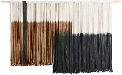 Large Dip Dyed Tapestry Fiber Wall Art Bohemian Bedroom Decor 59''W*35''L-image